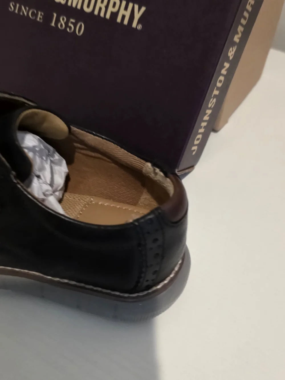 LJohnston & Murphy Boy's Black Leather Slip-On Loafers